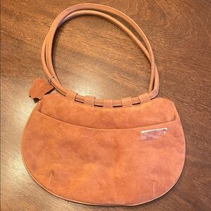 Elegant Tan Suede Shoulder Bag